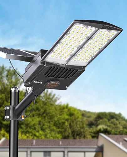 JAYNLT Y-10000W Solar Street Lights Outdoor,750000LM 6500K Bright Parking Lot