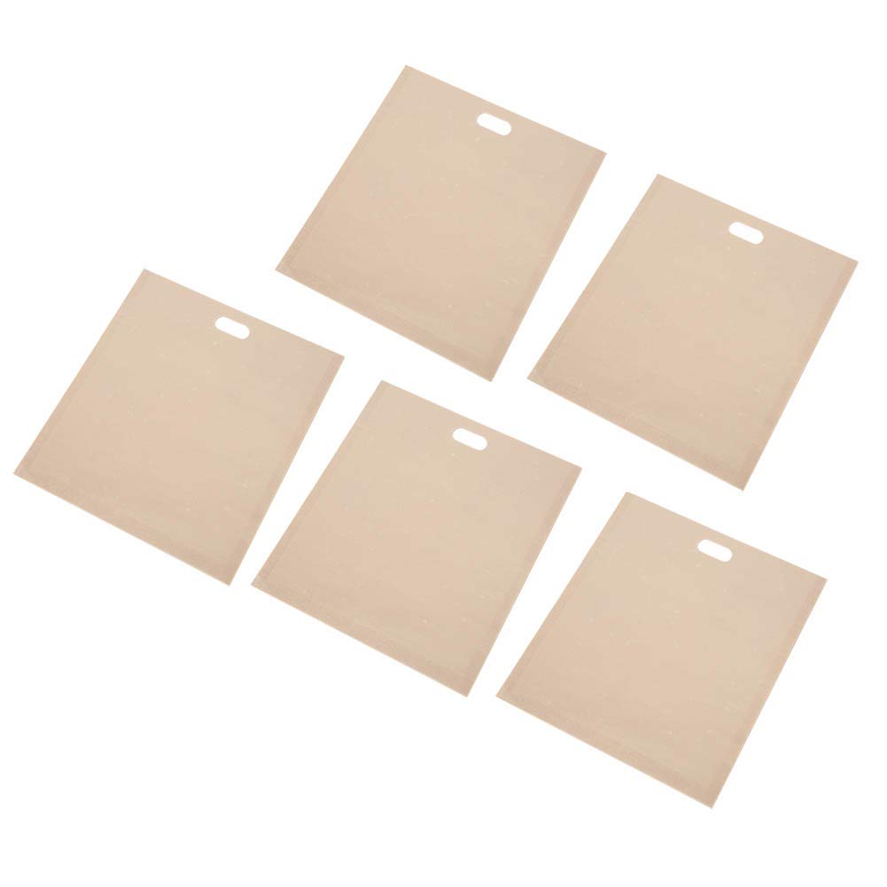5Pcs Toaster Bags Reusable for Grilled Cheese Sandwiches,Reusable Toaster Bags Non-Stick,Heat Resistant Bread Bags Sandwiches Pizza Heating Container