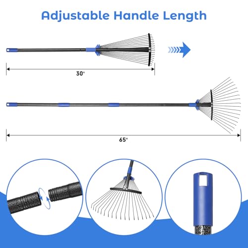 Rastrillo Ajustable para Jardín con Cabezal Expandible 8-17" miniatura 5
