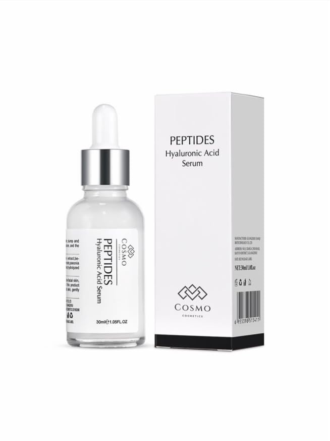 COSMO - Suero de ácido hialurónico de 1.0 fl oz (1 oz) para hidratación profunda para piel seca, a prueba de arrugas (paquete de 1) para una piel