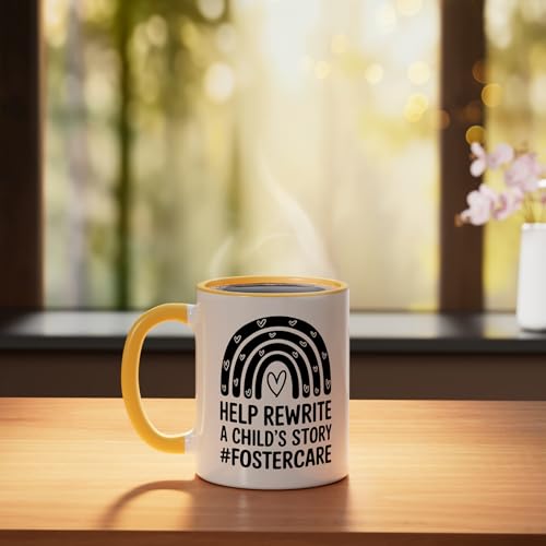 Taza Cerámica Foster Care Foster Parent Amarillo/Blanco miniatura 3