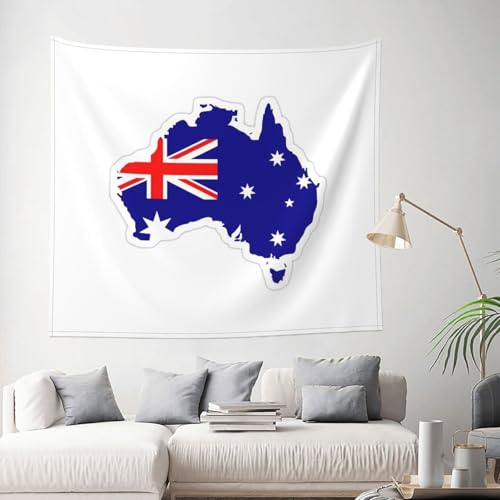 Tapiz grande JEJEA con mapa de Australia, decoración textil de alta calidad 2