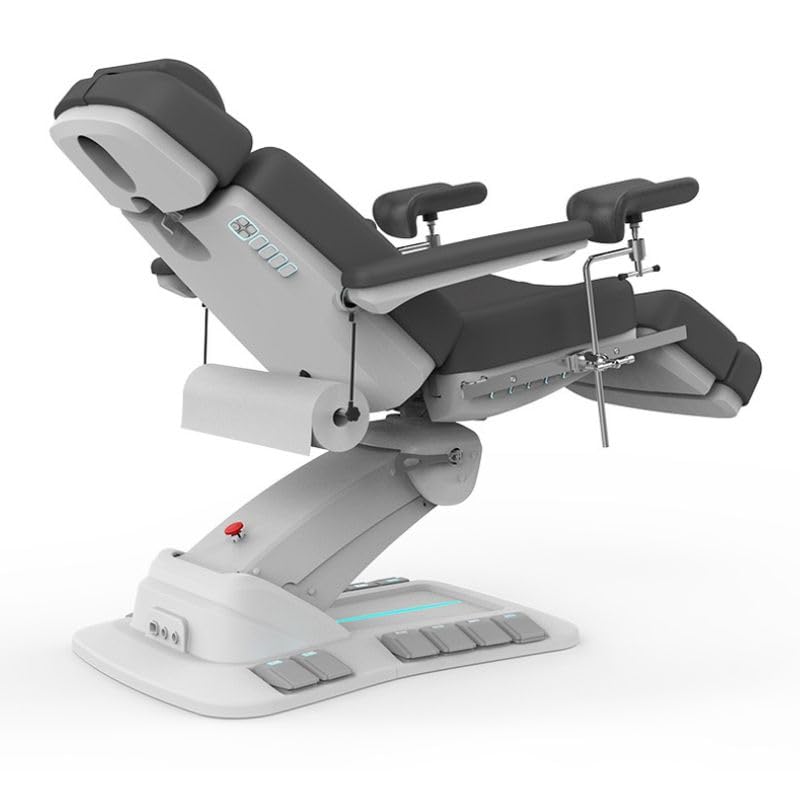 PLUS SANTE – Fauteuil d’Examen gynécologique GYNO 185×65×80 cm | Réglable en Hauteur, Dossier inclinable, sellerie Haute densité, Structure Acier Robuste - Noir