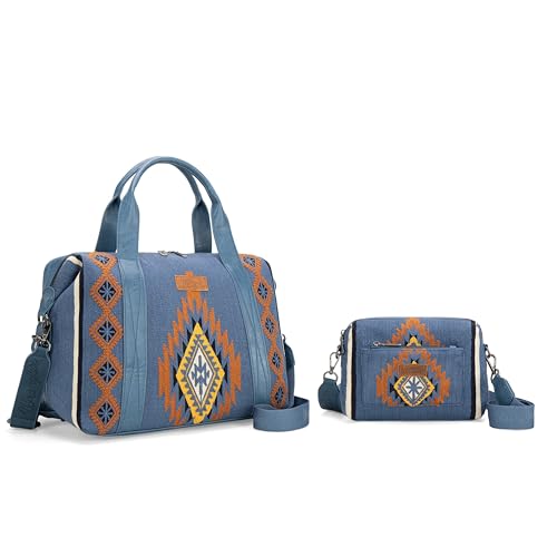 Wrangler Aztec Duffel Bag and Crossbody Bag Set