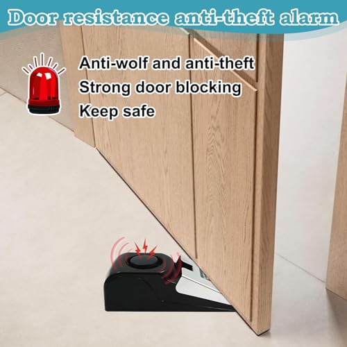 2pcs- Enhanced Security Door Stop Alarm & Portable Lock Kit for Travel, Home, and Dorm Safety - Image 4