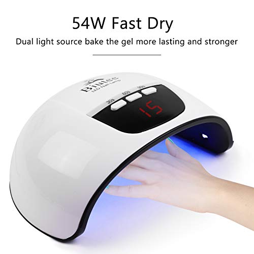 image for Biutee UV LED Nail Lamp Fast Nail Dryer Nail Phototherapy Machine 54W 