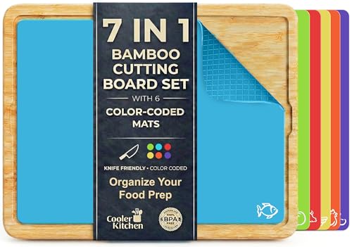 Cooler Kitchen Wooden Cutting Boards for Kitchen with 6 Flexible