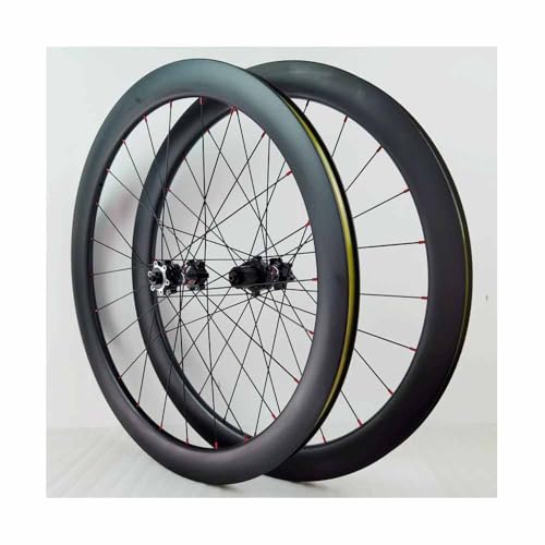 38mm/50mm Llantas De Carbono 700C Juego De Ruedas De Bicicleta De Carretera Freno De Disco 100/135 Mm QR, Casete De 7 8 9 10 11 12 Velocidades, para Neumáticos Clincher 23 40C(50mm Clincher)