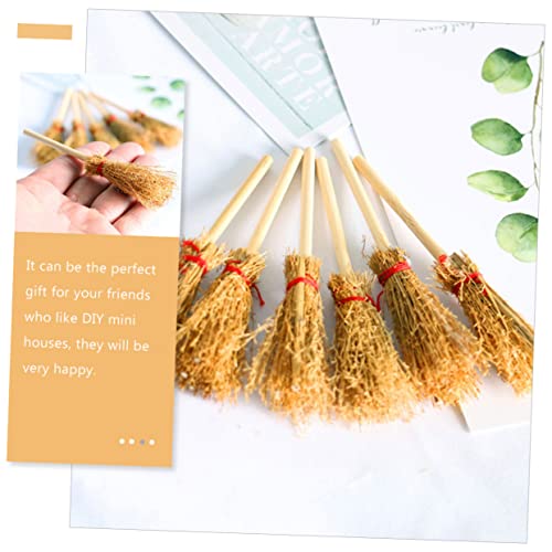 ibasenice 60 Peças Mini Vassoura Vassouras De Bruxa Brinquedos Pequeno Decorações Para Salas De Casa