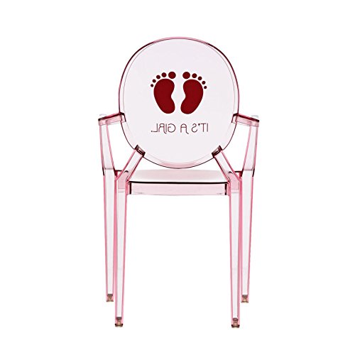 Kartell Lou Lou Ghost, Sedia per Bambini, Rosa Girl, 37 x 39 x 63 cm