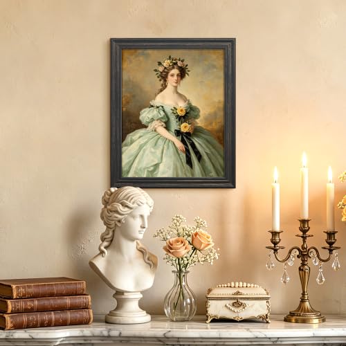 Image of upsimples 8x10 Picture Frame, Vintage Frames Decor, 1Pack Black & Gold | Fit 5x7 and 8 x 10 Photo, Wall or Tabletop Display, Antique-style Decoration, Rustic Farmhouse Decor, For Weddings