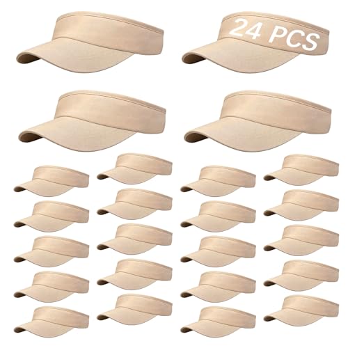 Image of Adjustable Sport Sun Visor Hats Bulk Solid Color Blank Golf Cap Anti Ultraviolet for Beach Tennis Baseball