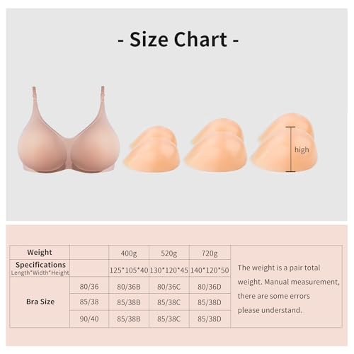 ONEFENG Prothese BH mit Silikon Brüste,Konkave Silikon Einlagen Pads Mastektomie Alltags Damen BH Ohne Bügel,Unterwäsche Einsätze Padding