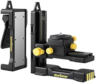 ENVENTOR Feineinstellung Halterung für Kreuzlinienlaser z regulowanym klipsem, regulowana podstawa 360°, wielofunkcyjna magnetyczna podstawa obrotowa z gwintem zewnętrznym 1/4"-20(PV11)