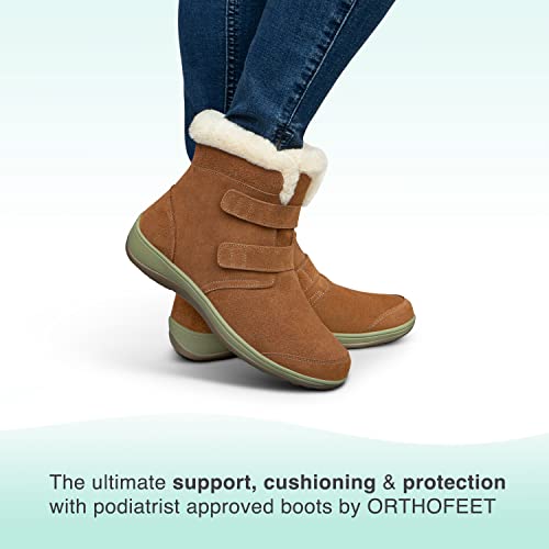 Orthofeet Proven Plantar Fasciitis And Foot Pain Relief. Extended Widths. Arch Support Orthopedic Diabetic Women's Boots Florence #TOP1