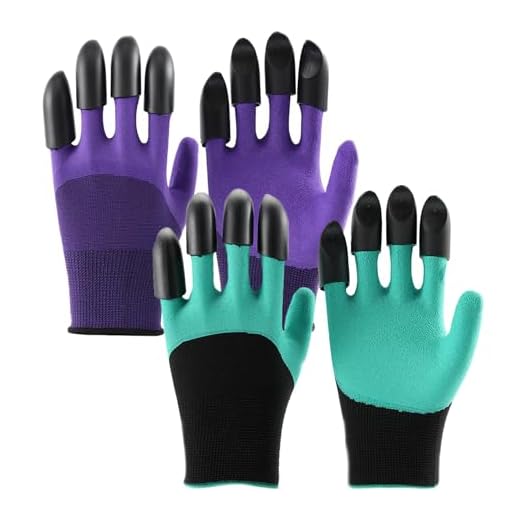 TRKETK 2 Paar Gartenhandschuhe mit Krallen, Geschenk für den Garten Hochwertige Wasserdichte Gartenhandschuhe Arbeitshandschuhe mit 8 Krallen Gartengeist Handschuhe mit Krallen zum Graben und Pflanzen