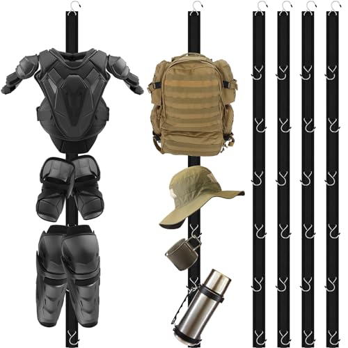 Suzile 6 Pcs Hockey Drying Rack Equipment Hanging Rack with 6 Hooks Multipurpose Gear Organizer Portable Sports Gifts Ice Hockey Camping Equipment for Home...