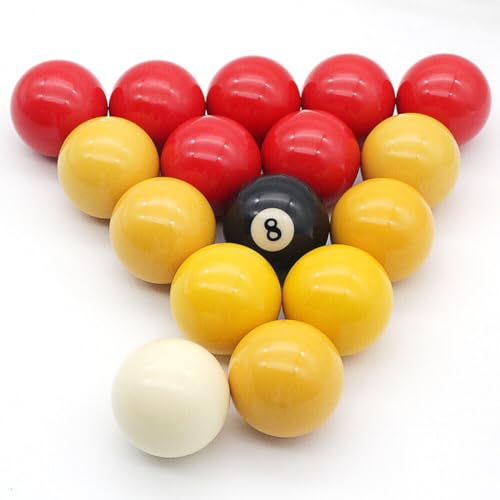East Eagle Billiard/Pool Balls, Complete 16 Balls Set (2-1/4 Inch Red&Yellow) - Thumbnail 5