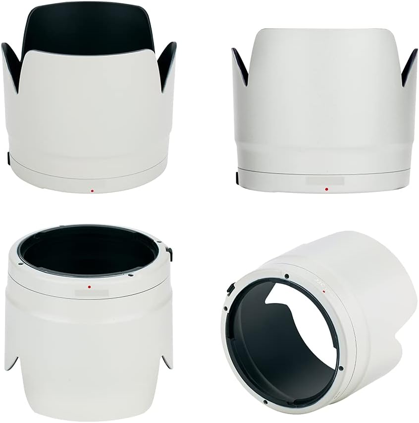 JJC Dedicated Reversible Lens Hood Shade for Canon EF 70-200mm f/2.8L is III USM & Canon EF 70-200mm f/2.8L is II USM Lens Replaces Canon Lens Hood ET-87, with Button to Lock or Release - White