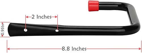 Miniatura 6 de Paquete de 8 ganchos de almacenamiento de montaje en pared, colgador de garaje de 9.6 pulgadas para escalera, sillas de sujeción, herramienta de