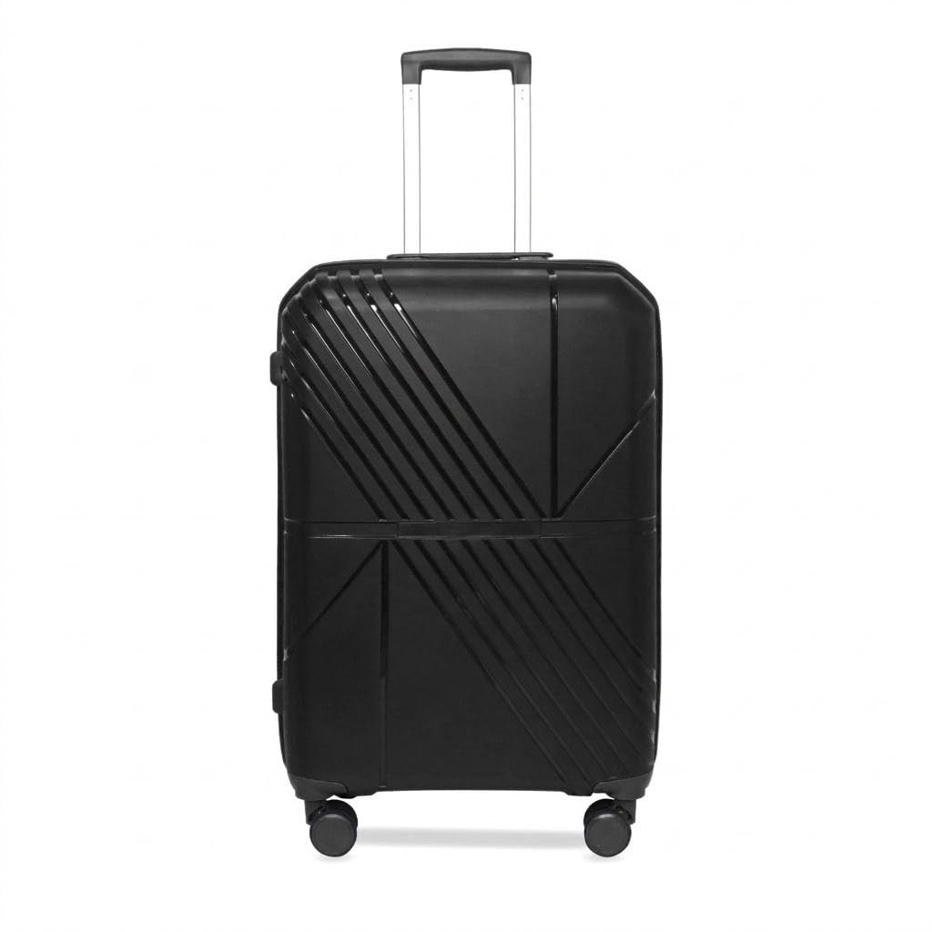 zhirk Luggage Hard Wheel Trolley Bag with Spinner Wheels Luggage for Men and Women (Black)-picture-16