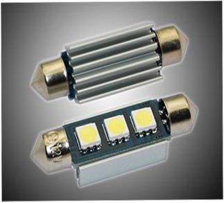 Icbeamer 2 Pcs 39Mm Canbus 3 Led 6418 C5W License Plate Or Interior Dome Replace Halogen Lights Bulbs [Color: Blue] #TOP10