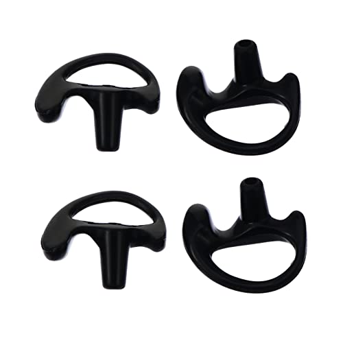 UKCOCO 2 Pares De Walkie Talkie Preto Fio Plugues Auriculares De Silicone Walkman Rádios Bidireciona