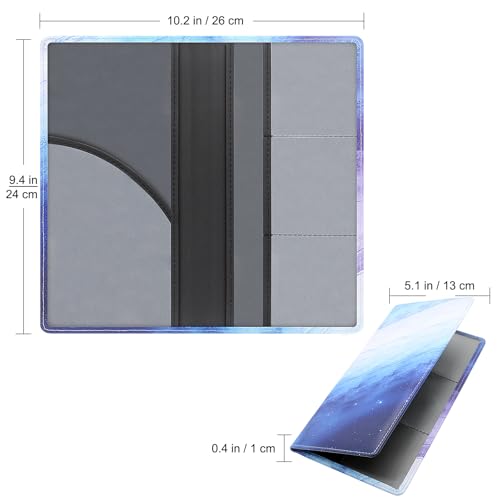 Image of LumiMokki Premium Car Registration & Insurance Card Holder with Magnetic Shut, Vehicle Glove Box Car Organizer - For Documents, Cards, License (Marble)