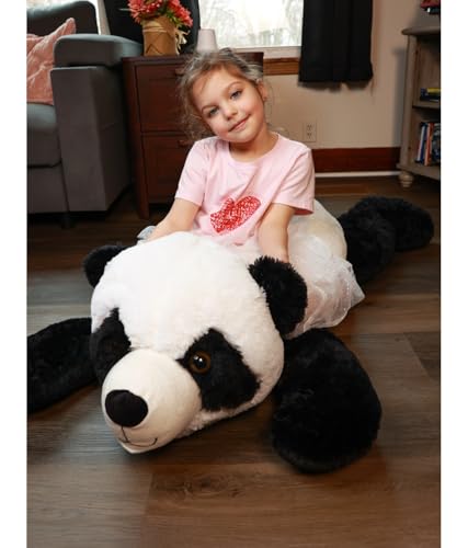 Image of BENINY Giant Panda Stuffed Animal 4Ft, Large Soft Panda Body Pillow Plush for Girls Boys Kids, Oversize Cute Stuffed Toy Gift for Christmas, Birthday, Baby Shower