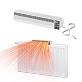 XMTECH Intelligenter Heizkörper Ventilator Kabellos & Kabelbetrieb | Heizungslüfter, Heizungsventilator mit Auto-Modus, Timer & 3 Geschwindigkeitsstufen |Heizverstärker，Leise <45 dB, Weiß, 1 Stück