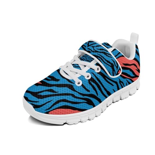 Animal Print Running Shoes Boys Girls Sneakers with Single Buckle Soft Comfort Lazy Shoes for Play Casual Wear Lightweight Kids Footwear