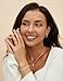 Mameloly Wedding Bands for Women Pear & Round Shaped Stackable 14K Gold Plated Cubic Zirconia Half Eternity CZ Curved Engagement Rings for Her Size 4