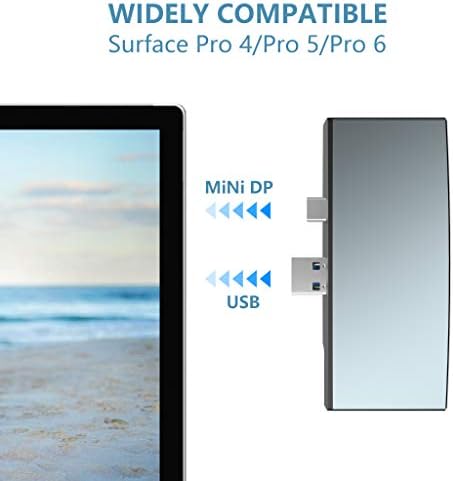 Upgraded Version Surface Pro 4/Pro 5/Pro 6 Docking Station Hub with 4K HDMI Port+3 Port USB 3.0+SD/TF(Micro SD) Card Reader Converter Combo Adaptor for Microsoft Surface Pro 6/ Pro 5/ Pro 4