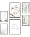Heimlich Cuadros Decorativos - SIN Marcos -Decoración Colgante para Paredes de Sala, Dormitorios y Cocina - Arte Mural | 2 x A3 & 4 x A4-30x42 & 21x30 | » Elegante Beso Blanco «