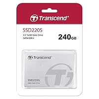 Transcend 240GB SATA III 6Gb/s SSD220S 2.5” SSD TS240GSSD220S, Silber – Ansicht 3