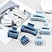CHANDAT 3 Style Blue Hair Claw Clips Set - 9 pcs Medium Rectangle and Square Clips for Thick and Thin Hair Women's Accessories
