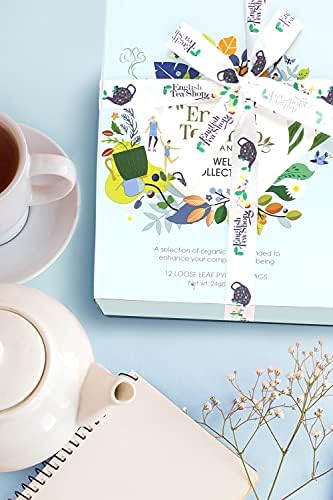 English Tea Shop Organic Wellness Tea Collection Prism - 12 Pyramid Tea Bags - 6 Different Flavours., 24 g