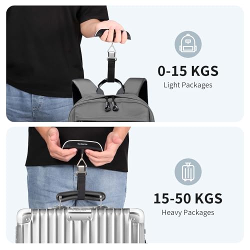 Blendura portable digital luggage scale travel suitcase scale with tare function max capacity 50 kg110 lb for travel