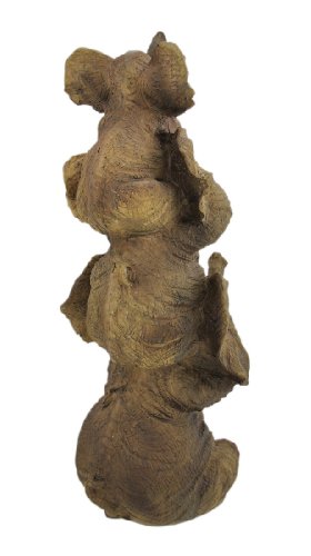 Estatua trío elefantes apilados 9.5 in miniatura 3
