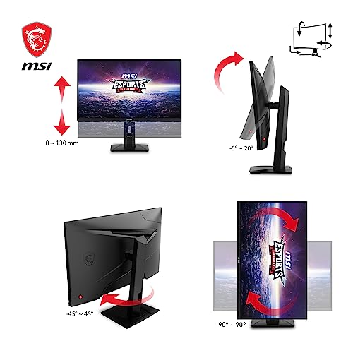 msi G274QPX, 27" Gaming Monitor, 2560 x 1440 (QHD), Rapid IPS, 1ms, 240Hz, G-Sync Compatible, HDR 400, HDMI, Displayport, Tilt, Swivel, Height Adjustable, Pivot by msi - Image 5