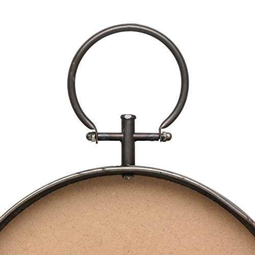 Stonebriar Oval Rustic Bronze Metal Mirror With Rivet Detail & Hanging Ring For Wall, Industrial Home Décor #TOP3