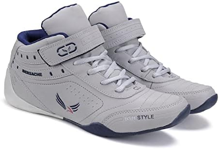 Bersache Sports Shoes for Men |Latest Stylish Sports Shoes for Men |Lace-Up Lightweight White Shoes for Running, Walking, Gym,Trekking and Hiking Shoes for Men
