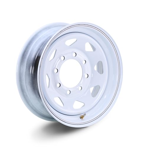 LIBRA 16 x 6 Heavy Duty Trailer Wheel White Spoke 8 Lug on 6.5