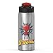 Zak Designs 27oz Marvel 18/8 Single Wall Stainless Steel Water Bottle with Flip-up Straw and Locking Spout Cover, Durable Cup for Sports or Travel (27oz, Spider-Man)