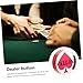 SUPVOX Poker Banker Number Button Dealer Small Poker Game Marker Poker Blind Protector Guard Hands Card Key Accessory Double Sided Game Markers Gambling Tokens Game Supplies Red Acrylic