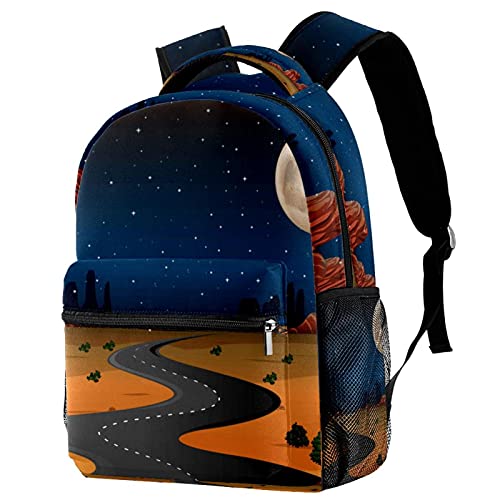 Sac à dos de voyage enfant avec porte-bouteille pour lune et nuit