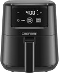 CHEFMAN 2 Qt Mini Air Fryer – Digital Space-Saving Compact Air Fryer with Nonstick and Dishwasher Safe Basket, Quick & Easy Meals in Minutes, Features Digital Timer and Shake Reminder – Black