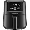 CHEFMAN 2 Qt Mini Air Fryer Digital Space-Saving Compact Air Fryer with Nonstick and Dishwasher Safe Basket, Quick & Easy Meals in Minutes, Features Digital Timer and Shake Reminder Black