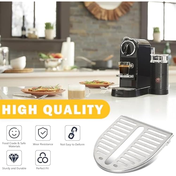 Drip Grid for Pixie Coffee Machines Compatible with Krups, Delonghi & Nespresso Pixie Machine, Coffee Drip Tray Grid Grille Keep Countertop Clean and Prevent Stains and Damage, Aluminum