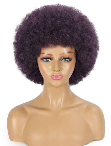 Perruque afro violette pour soirée disco années 70 et fête déguisée femme